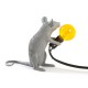 SELETTI Mouse Sitting Lamp Gray