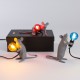 SELETTI Mouse Lying Down Lamp Gray